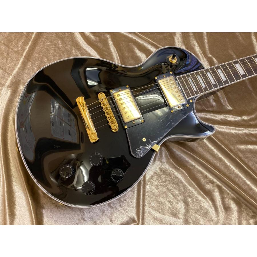 エレキギター レスポールタイプ Blitz by AriaproII BLP-CST BK -Les Paul Custom Type Black-｜sunshineguitar｜02