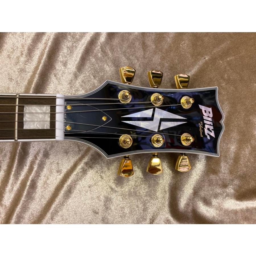 エレキギター レスポールタイプ Blitz by AriaproII BLP-CST BK -Les Paul Custom Type Black-｜sunshineguitar｜03