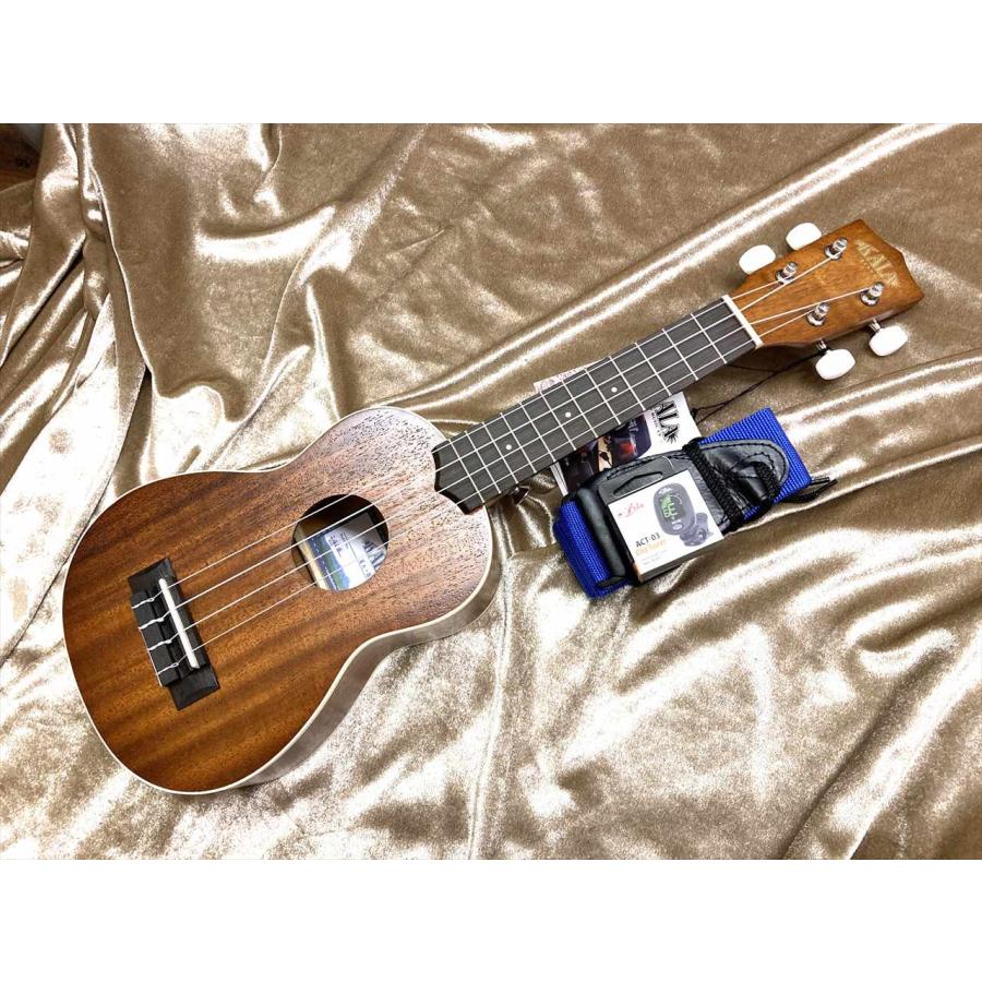 KALA KA-S ソプラノウクレレ ＆ 初心者セット（チューナー、ストラップ 