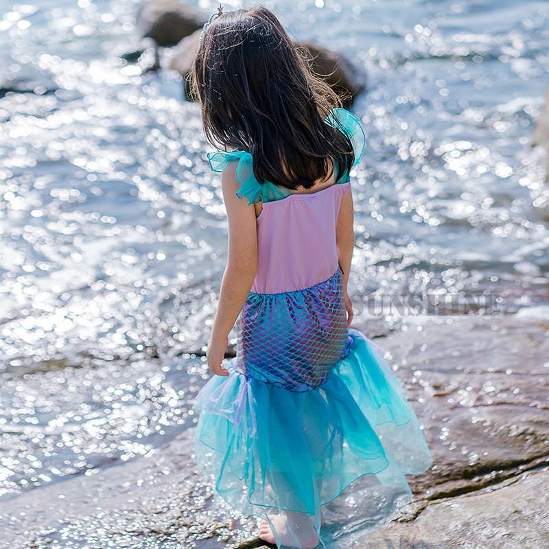 キッズ ワンピース アリエル 人魚姫 子供用 チュールスカート テーマー