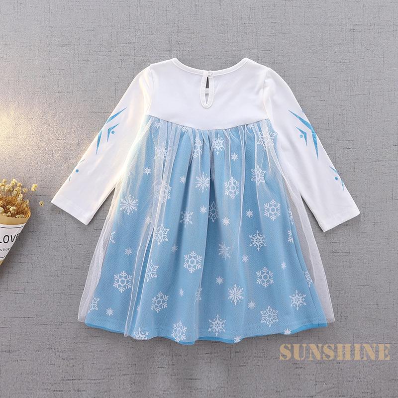 エルサ 子供用 長袖 なりきり ドレス 秋冬 キッズ ワンピース アナ雪