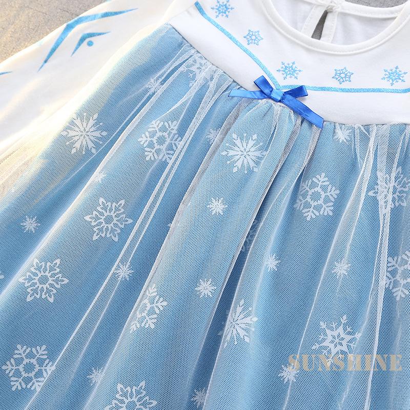 エルサ 子供用 長袖 なりきり ドレス 秋冬 キッズ ワンピース アナ雪
