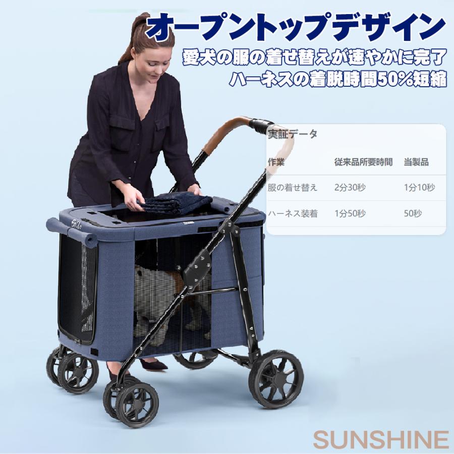 ペットカート 犬 バギー おしゃれ 多頭飼い 分離式 対面式 小型犬 中型 