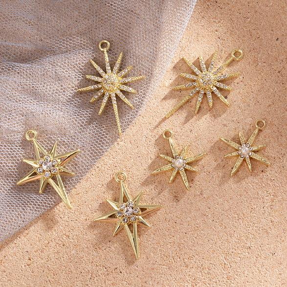 カン付き 星チャーム スター 八芒星 アクセサリーパーツ ハンドメイド