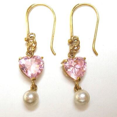 K18 18金 ピアス パール キュービックジルコニア アクセサリー 送料