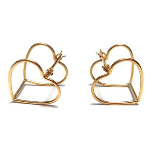 K10 10金 ピアス イエローゴールド ハート アクセサリー 送料無料