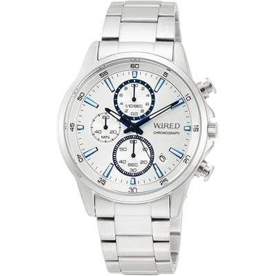 [セイコーウォッチ] 腕時計 ワイアード クロノグラフ シルバー文字盤 ハードレックス AGAT425 メンズ シルバー