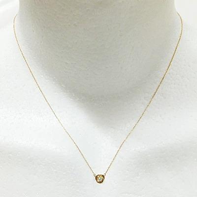 18金 K18YG ダイヤモンド HC プチネックレス 0.06ct 40.5cm 送料無料 誕生日_2