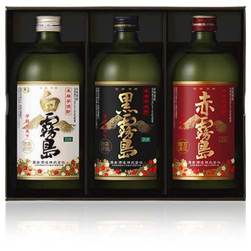 お歳暮 限定販売 送料無料 白霧島・黒霧島・赤霧島 3本セット お歳暮 限定販売 送料無料 白霧島・黒霧島・赤霧島 3本セット
