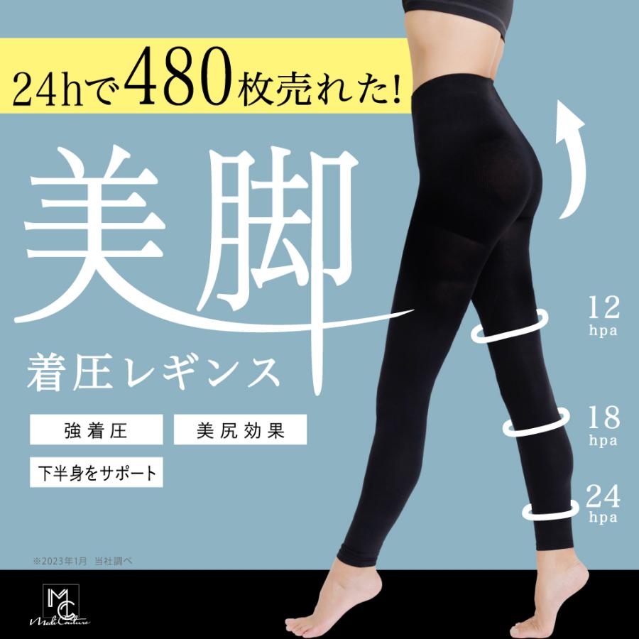 MediCouture（メディクチュール） 高着圧 シンプル 着圧レギンス 骨盤