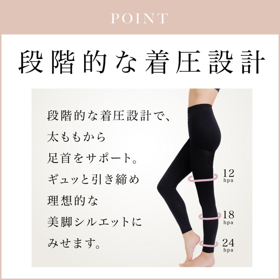 MediCouture（メディクチュール） 高着圧 シンプル 着圧レギンス 骨盤