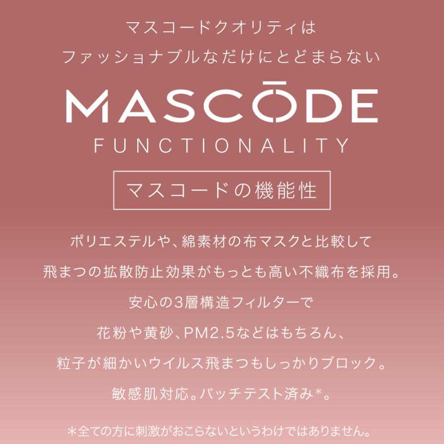 MASCODE マスコード マスク 3dマスク グリッター 不織布 立体 男性用