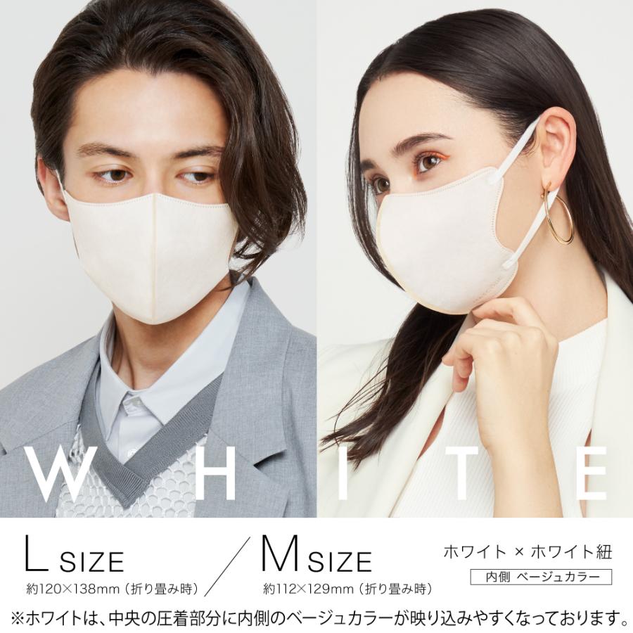 立体型不織布マスク ホワイト ベージュ紐 MASCODE 【公式】マスコード マスク 3dマスク 不織布 立体 男性用 女性