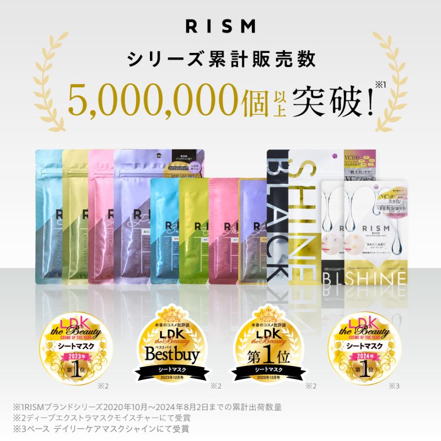 部分 パック 毛穴 アゼライン酸 ティーツリー 美白 グルタチオン スキンケア 大容量 リズム RISM ベース ポイント集中パック 2袋（32枚入り） | RISM | 04