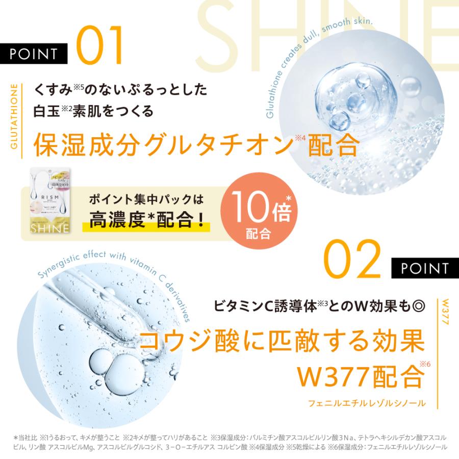 部分 パック 毛穴 アゼライン酸 ティーツリー 美白 グルタチオン スキンケア 大容量 リズム RISM ベース ポイント集中パック 4袋（64枚入り） | RISM | 10