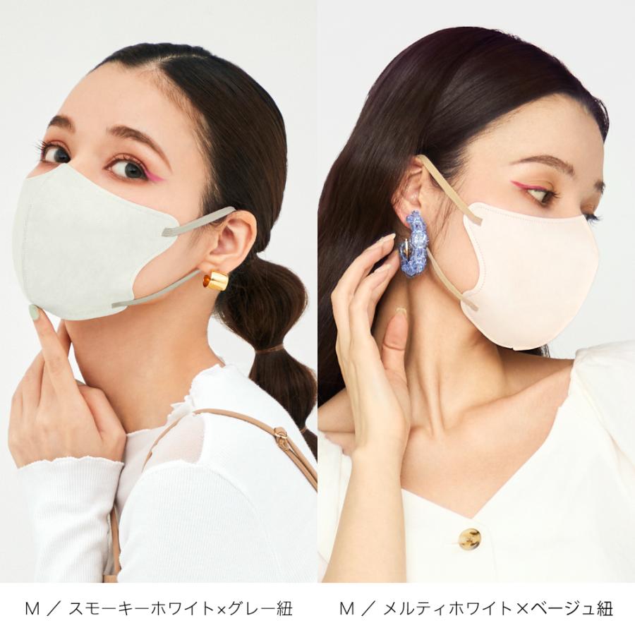 立体型不織布マスク ホワイト ベージュ紐 MASCODE 【MASCODE 公式】 マスコード マスク 3dマスク 不織布 男性用