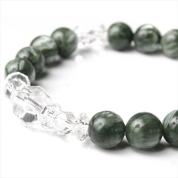 癒し パワーストーン 天使のセラフィナイトのデザインブレスレット