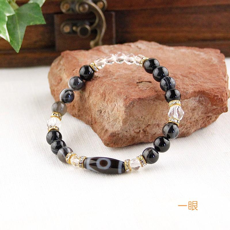 金運＆仕事運 パワーストーン 選べる至純風化天珠ブレスレット