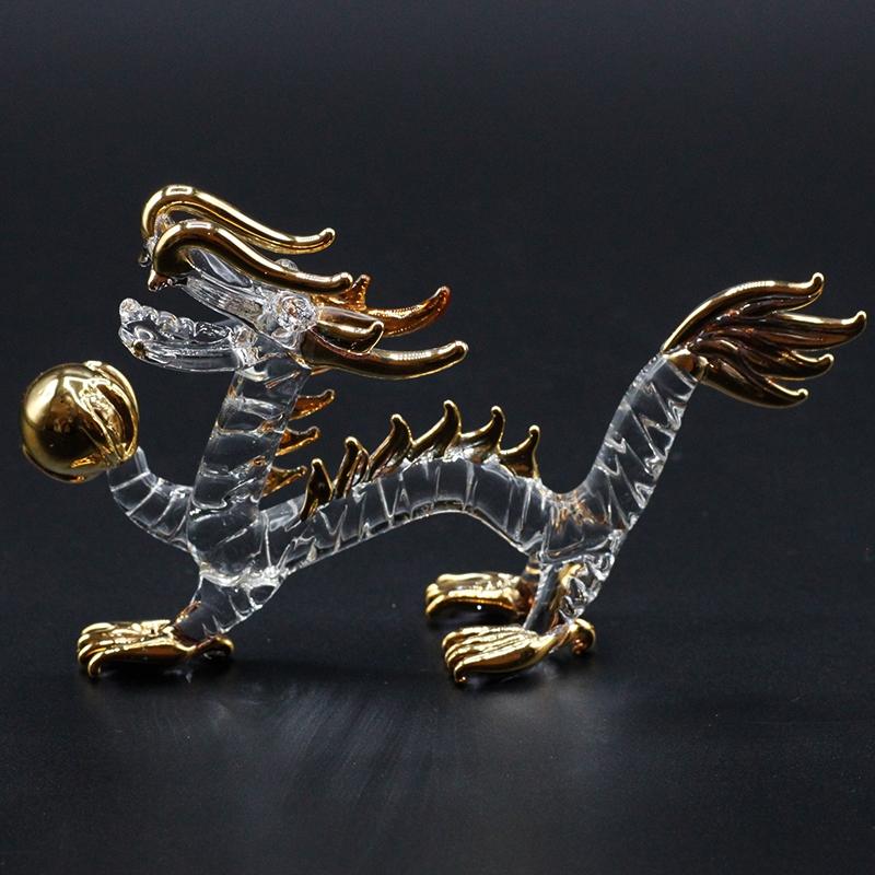 龍置物 　未開封　ドラゴンのクリスタルオブジェ 金色と紫色 龍置物 未開封 ドラゴンのクリスタルオブジェ 金色と紫色 龍置物