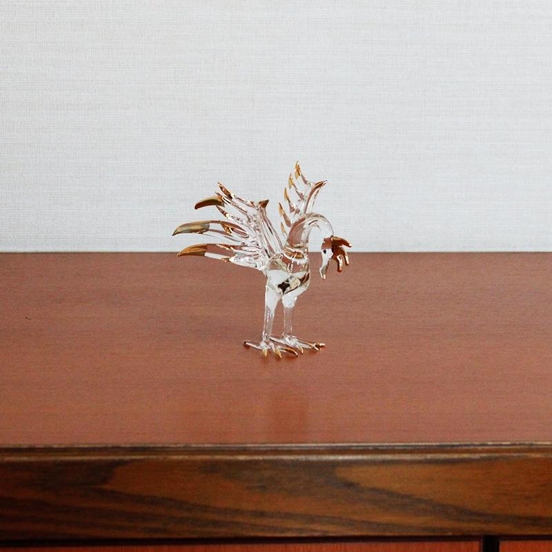 クリスタル 鳳凰（ほうおう、フェニックス）の置物 風水グッズ 開運