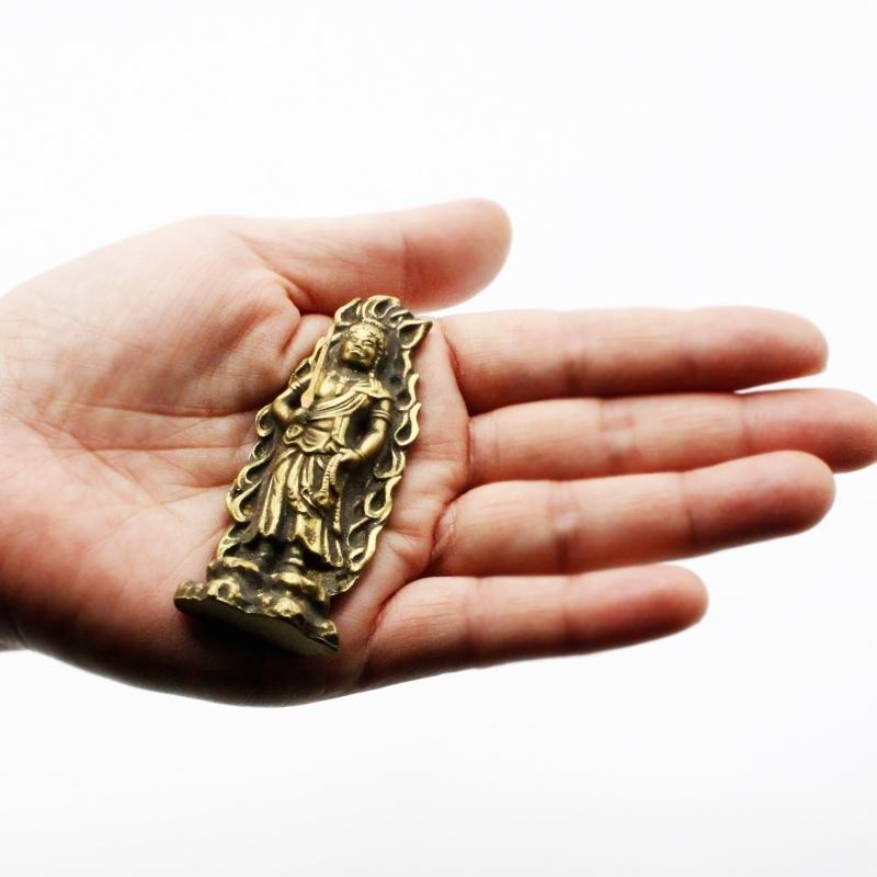 古美金調 不動明王 像 金属製 仏像祈念セット 最高級 白檀香 50個入