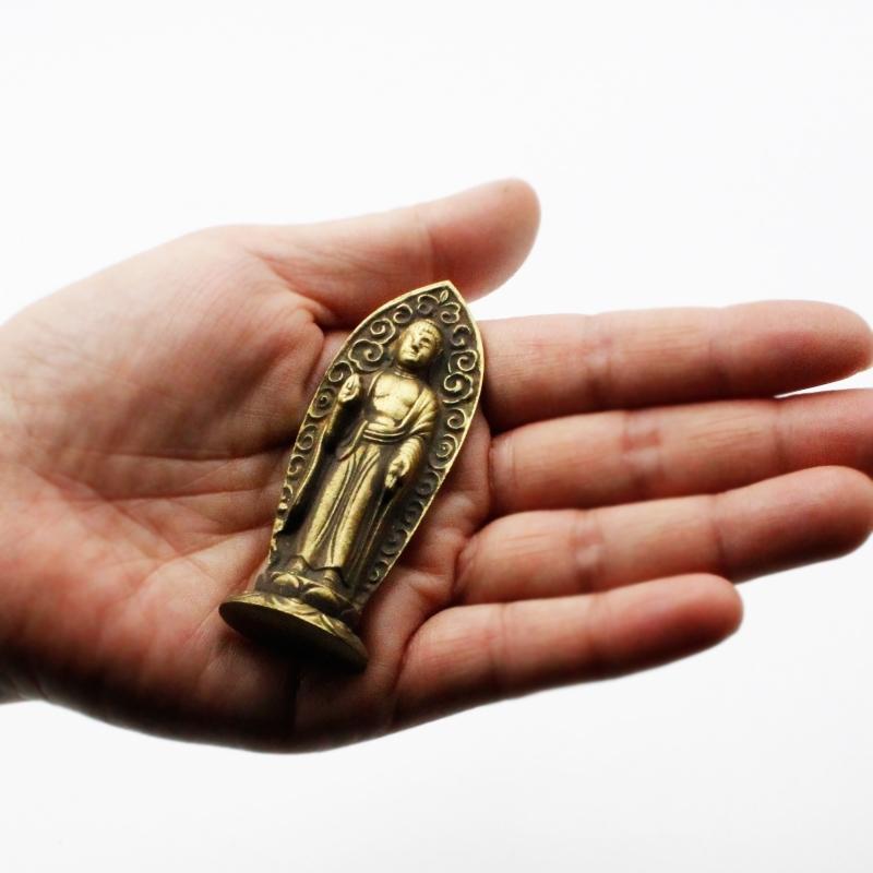 古美金調 阿弥陀如来 像 金属製 仏像祈念セット 最高級 白檀香 50個入