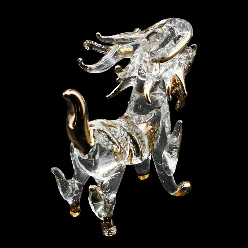 クリスタル 麒麟 小 ハンドメイド キリン 置物 開運 風水グッズ 開運