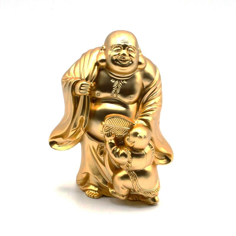 布袋様 ほてい様 布袋尊 ホテイ 像 寿台座付 24K 純金メッキ 御