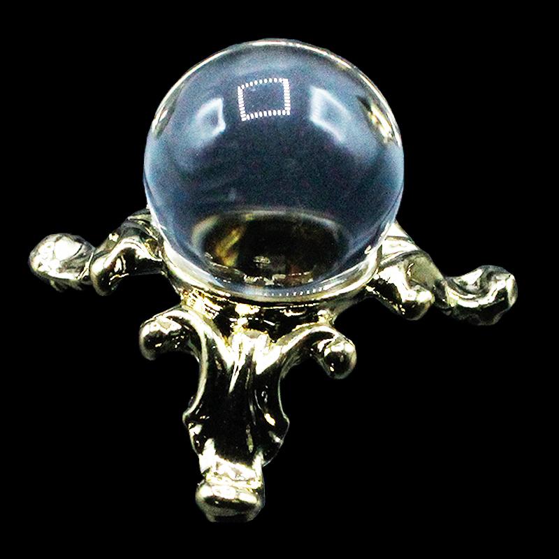 水晶玉 台座付き パワーストーン レディース メンズ 人口水晶