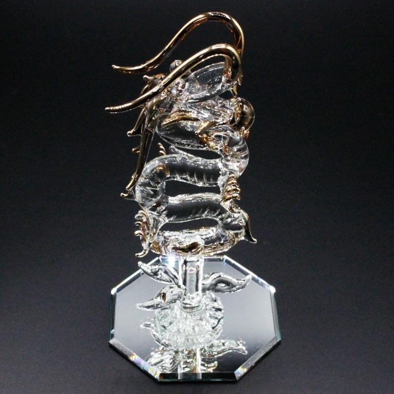 運気掌握セット】特上 天上昇龍 小 本水晶 水盃 アクリルダイア