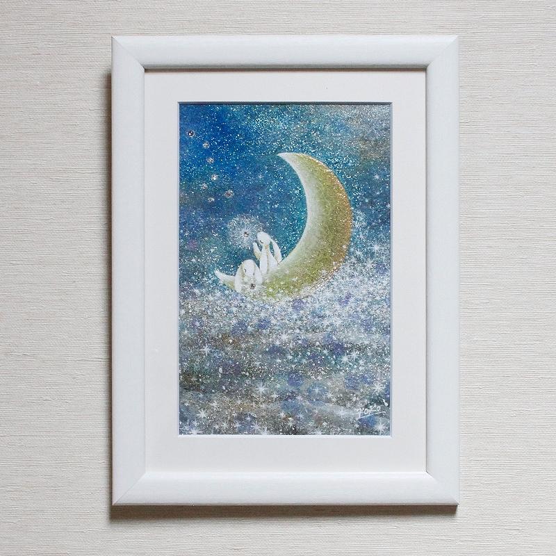 うさぎ 兎 卯 絵画 額入り 壁掛け 絵 玄関 昇龍 開運 風水 兎年 グッズ