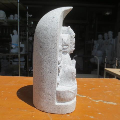 馬頭観音 ばとうかんのん 1尺 総高32cm 白みかげ石 花崗岩 御影石