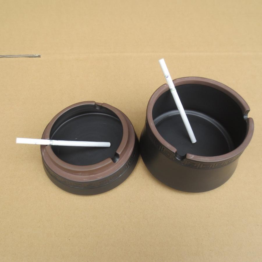灰皿 蓋付き ブラック 陶器製 おしゃれ 分割 セパレート ふたも灰皿に