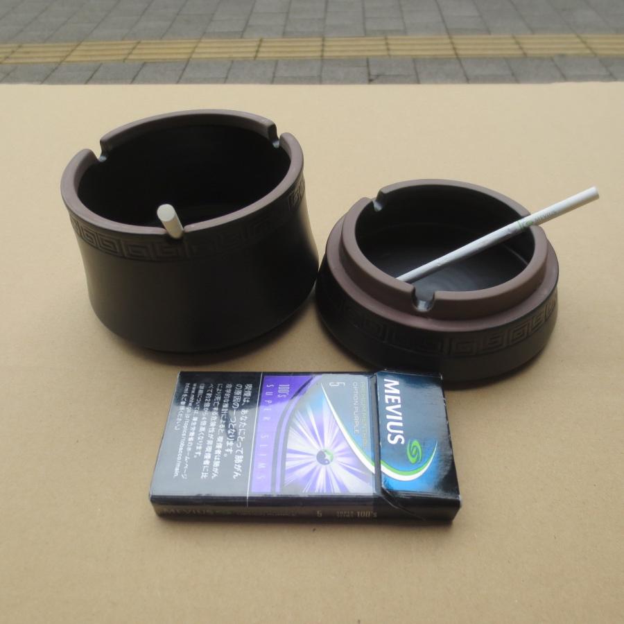 灰皿 蓋付き ブラック 陶器製 おしゃれ 分割 セパレート ふたも灰皿に