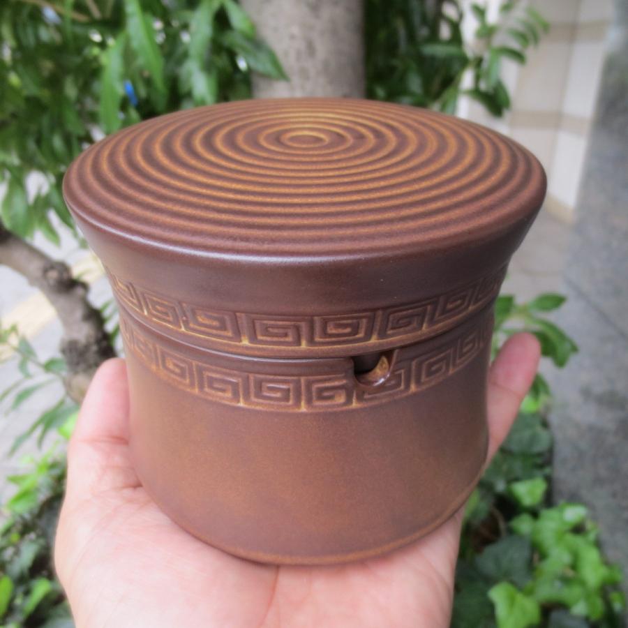 灰皿 蓋付き ブラウン 陶器製 おしゃれ 分割 セパレート ふたも灰皿に