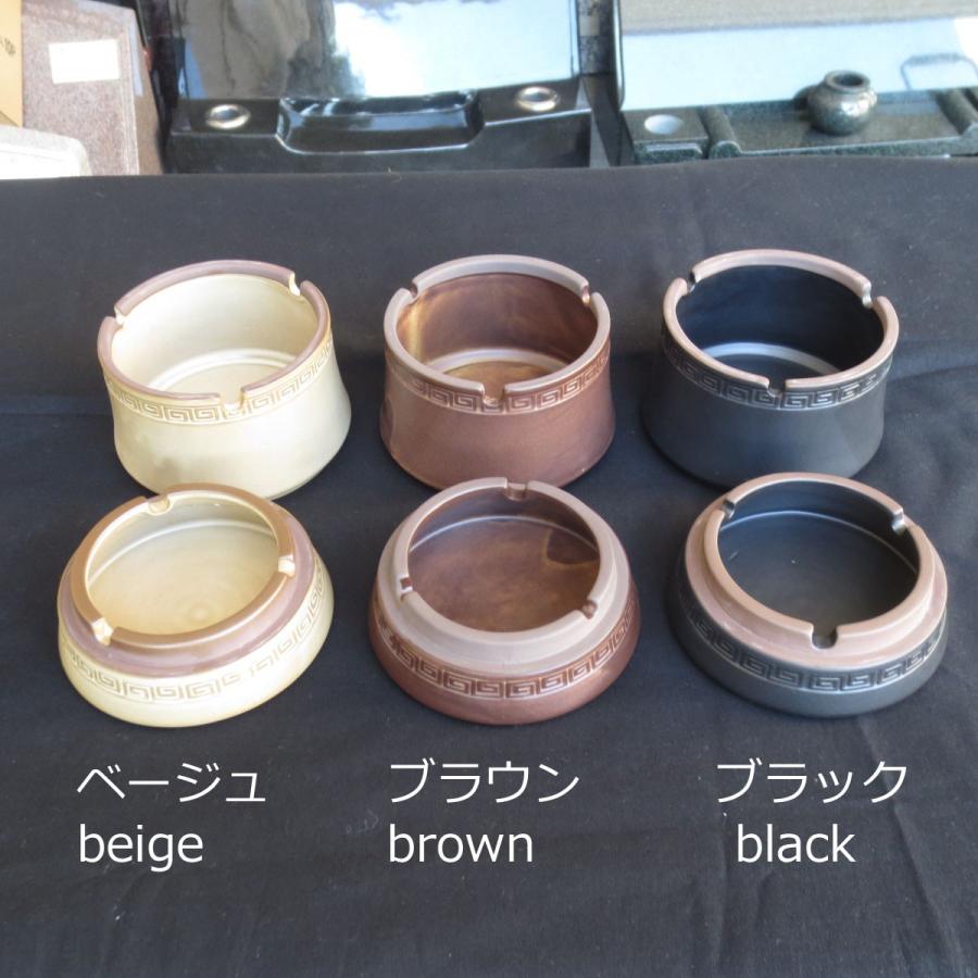 灰皿 蓋付き ブラウン 陶器製 おしゃれ 分割 セパレート ふたも灰皿に