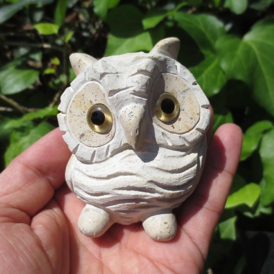 小さい ふくろう1個 かわいいフクロウ 不苦労 グッズ 雑貨 置物