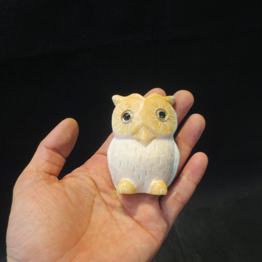 ペーパーウェイト 文鎮 重り 大理石 かわいい 橙 ふくろう 手作り 置物 クリックポストで送料無料 Fks 040 Ora 石材店サンソー 通販 Yahoo ショッピング