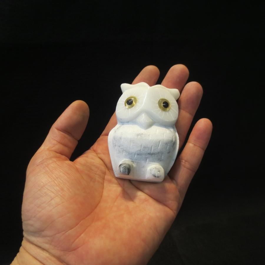 ペーパーウェイト 文鎮 重り 大理石 かわいい 白ふくろう 手作り 置物 クリックポストで送料無料 Fks 040 Whi 石材店サンソー 通販 Yahoo ショッピング