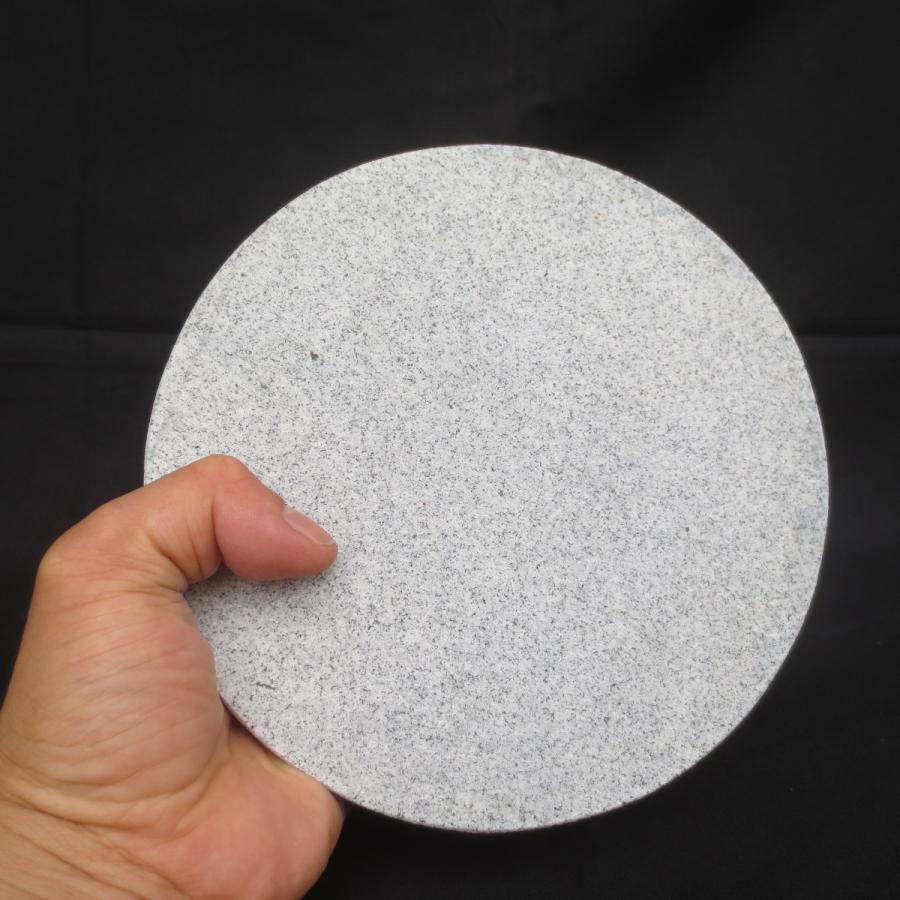円形 丸い 板石 石板 平板 白みかげ石 直径約18cm 台座 花器 円形 丸い 板石 石板 平板 白みかげ石 直径約18cm 台座 花器