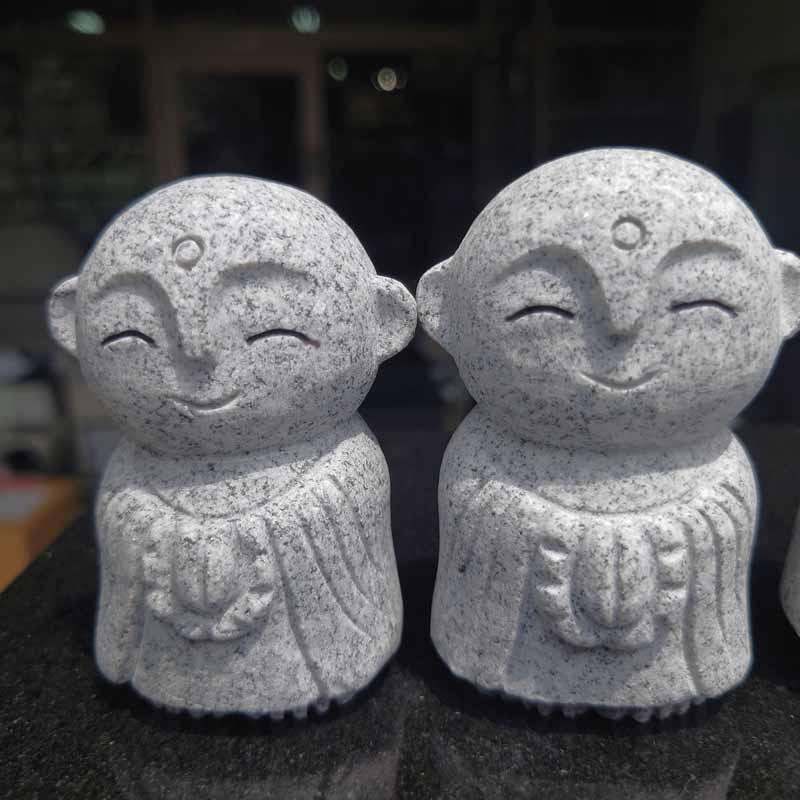 地蔵菩薩石像 石仏 禅意 茶室 書架 玄関 事務室 装飾品 工芸品 置物