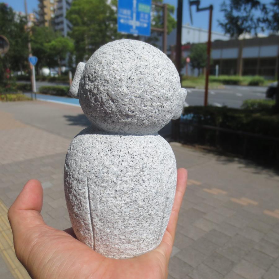 おじぞうさん おじぞうさま かわいい 癒しのお地蔵さん 置物 地蔵菩薩 仏像 彫刻品 みかげ石 GZ43-15-B 送料無料！の画像