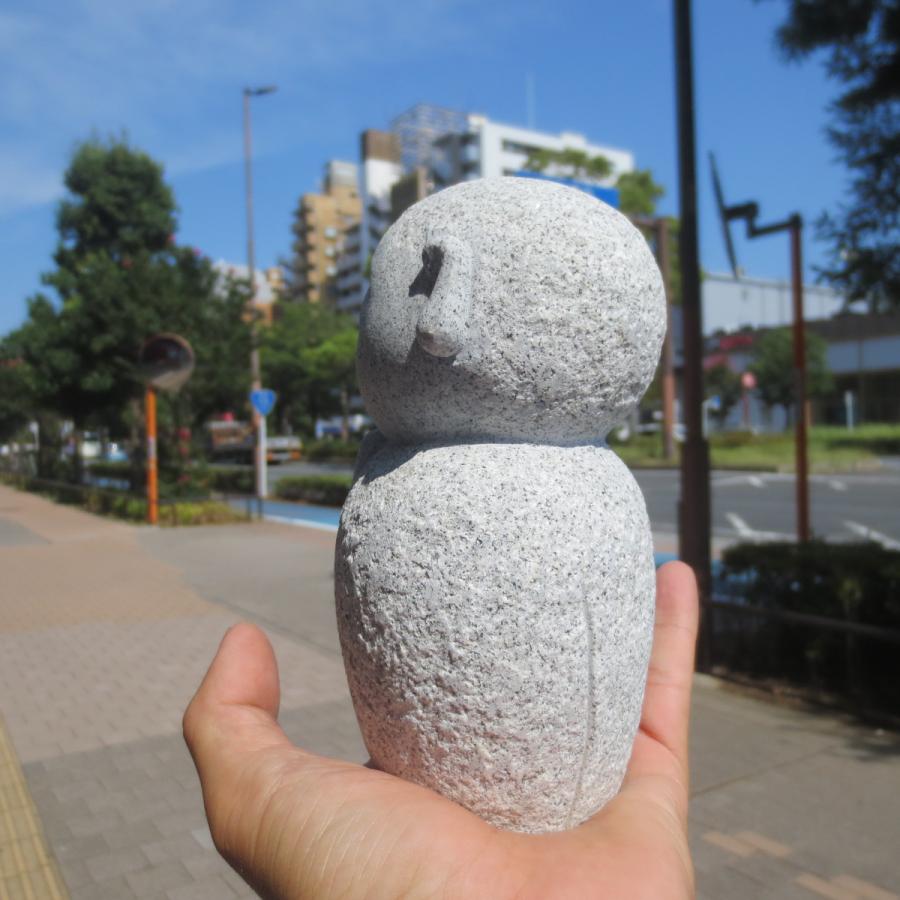 おじぞうさん おじぞうさま かわいい 癒しのお地蔵さん 置物 地蔵菩薩 仏像 彫刻品 みかげ石 GZ43-15-B 送料無料！の画像