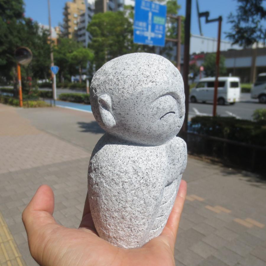 おじぞうさん おじぞうさま かわいい 癒しのお地蔵さん 置物 地蔵菩薩 仏像 彫刻品 みかげ石 GZ43-15-B 送料無料！の画像
