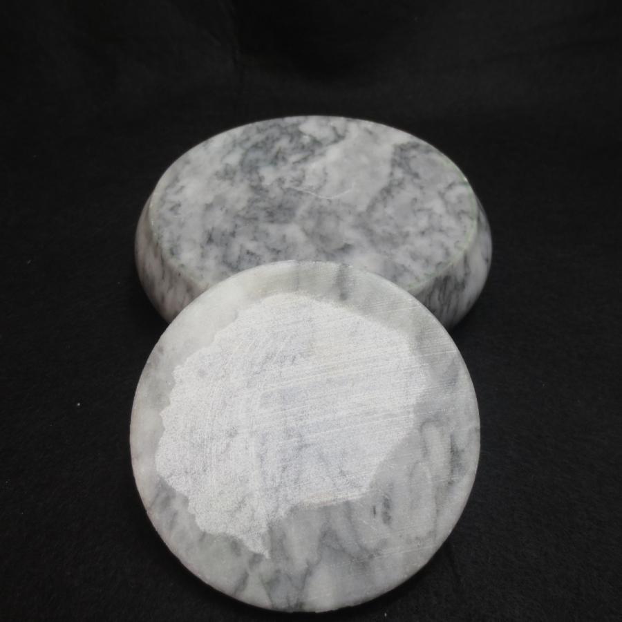 フタつき 灰皿 蓋付き ホワイト＆ブラック 大理石 おしゃれ 送料無料