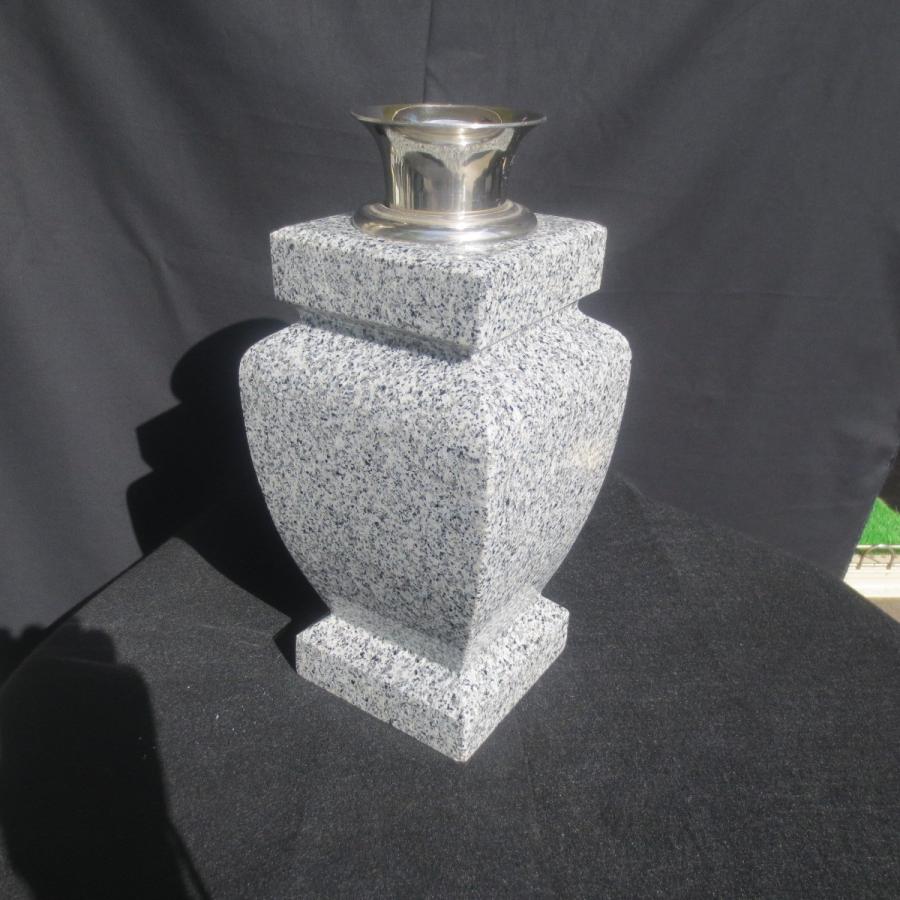 墓石 花立 花瓶 G614 御影石 ステンレス 花筒 ペット墓にも 工事 墓石 花立 花瓶 G614 御影石 ステンレス 花筒 ペット墓にも 工事