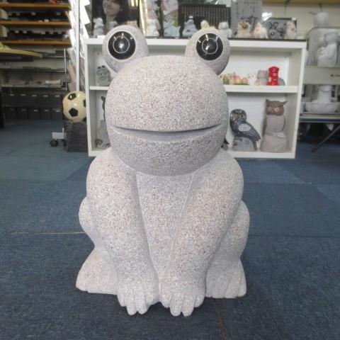 みかげ石　かえる　オブジェ かえる カエル 全長33cm 置物 置き物 雑貨 御影石のオブジェ