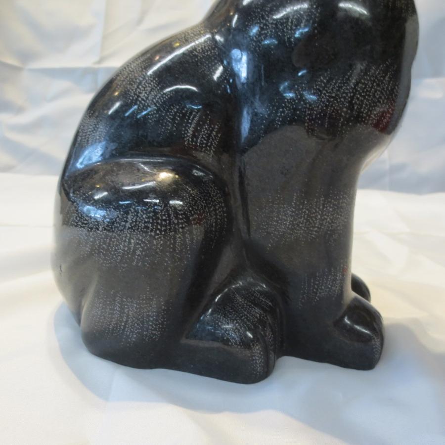 ねこ 猫 置物 オブジェ 雑貨 Cat おしゃれ 黒みかげ石 : 石材店