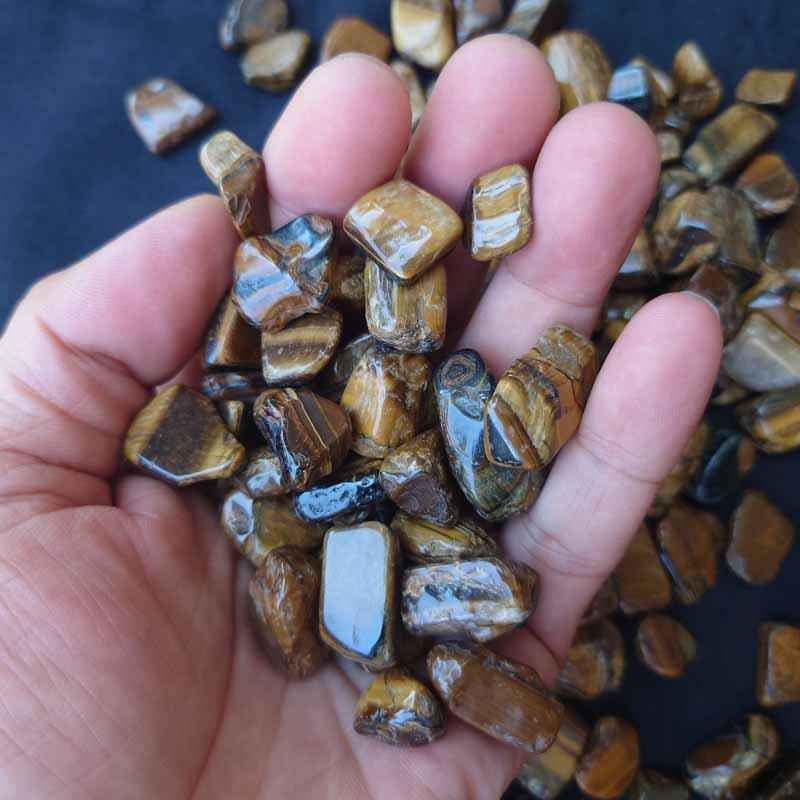 虎目石 タイガーアイ 【500g】 さざれ石 粒石 天然 カラーストーン