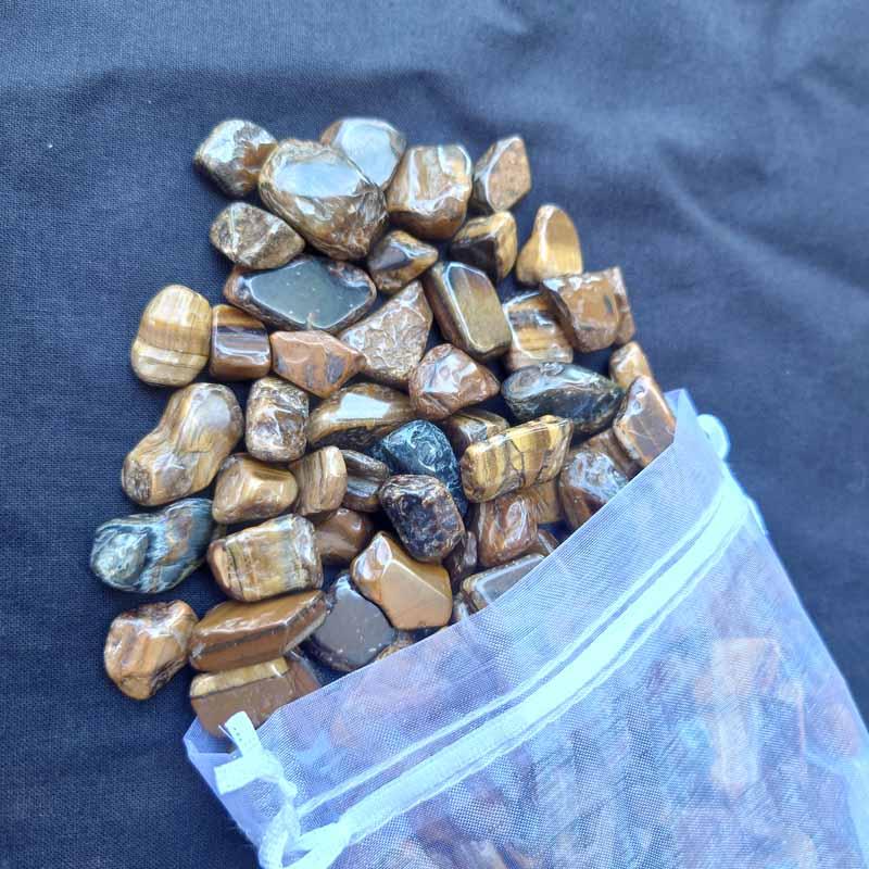 虎目石 タイガーアイ 【500g】 さざれ石 粒石 天然 カラーストーン